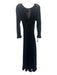 Dissh Size XS Black Missing Fabric Tag Knit Long Sleeve Maxi Dress Black / XS