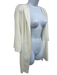 Michael Kors Collection Size 10 White Cotton Blend Open Front 1/2 Sleeve Jacket White / 10