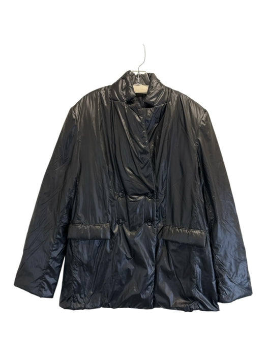 Cynthia Rowley Size M Black Polyester filet crochet Quilted Flap Pockets Jacket Black / M