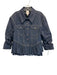 Cinq a Sept Size XL Dark Wash Cotton Blend Denim Scrunch Sleeve Jacket Dark Wash / XL