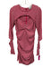 Ganni Size 36 Hot Pink & White Polyester Blend Seersucker Gingham Cutout Dress Hot Pink & White / 36