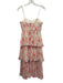 Self-Portrait Size 2 Cream White & Pink Polyester Floral Spaghetti Strap Dress Cream White & Pink / 2