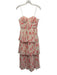 Self-Portrait Size 2 Cream White & Pink Polyester Floral Spaghetti Strap Dress Cream White & Pink / 2