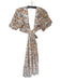 Hudson Gray Size L White & Orange Cotton Cut Outs Tree Branches Tie Front Dress White & Orange / L