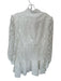 Bardot Size XL White Polyester Lace Long Sleeve high neck Quarter Button Dress White / XL