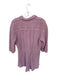 FP Beach Size S Mauve Cotton Blend Knit Half Button Collar 3/4 Sleeve Romper Mauve / S