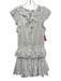 Misa Size S White Cotton Ruffle Cap Sleeve Tie V Neck Elastic Waist Dress White / S