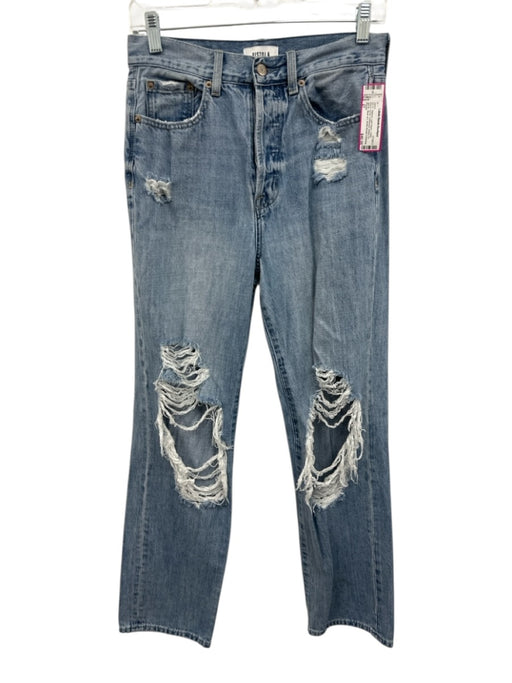 Pistola Size 27 Light Wash Cotton Blend Denim Distressed Button Fly Jeans Light Wash / 27