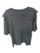 Sol Angeles x Anthropologie Size XL Black & Silver Rayon Blend Short Sleeve Top Black & Silver / XL