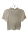 Anthropologie Size 1X Cream Cotton Short Sleeve Knit Ruffle Trim Top Cream / 1X
