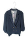 By Anthropologie Size XL Navy Polyester Buttons Collared Ruffle sleeve Blazer Navy / XL
