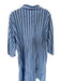 Anthropologie Size XL Blue & White Cotton Striped Gem Detail Collar Dress Blue & White / XL