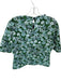 Maeve Size XL Blue & Green Viscose Blend Floral Quilted Short Sleeve Top Blue & Green / XL