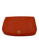Tory Burch Orange Coated Leather Magnetic  Flap Crossbody Strap Bag Orange