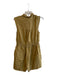 Mon Renn Size M Yellow No Fabric Tag Linen Blend Collar Button Up Romper Yellow / M