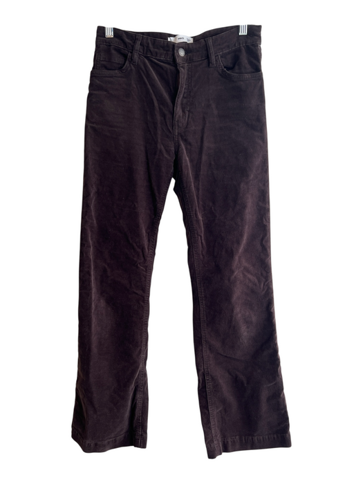 MNG Size 6 Brown Cotton Corduroy High Rise Zip Fly Straight Leg Pants Brown / 6