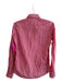 Ann Mashburn Size Medium Red & White Cotton Checked Collared Long Sleeve Top Red & White / Medium