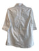 Ann Mashburn Size Medium White Cotton V Neck Collared 3/4 Sleeve Tunic White / Medium