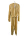 Ramy Brook Size M Yellow Polyester Long Sleeve Waist Belt Gold Hardware Jumpsuit Yellow / M