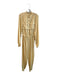 Ramy Brook Size M Yellow Polyester Long Sleeve Waist Belt Gold Hardware Jumpsuit Yellow / M