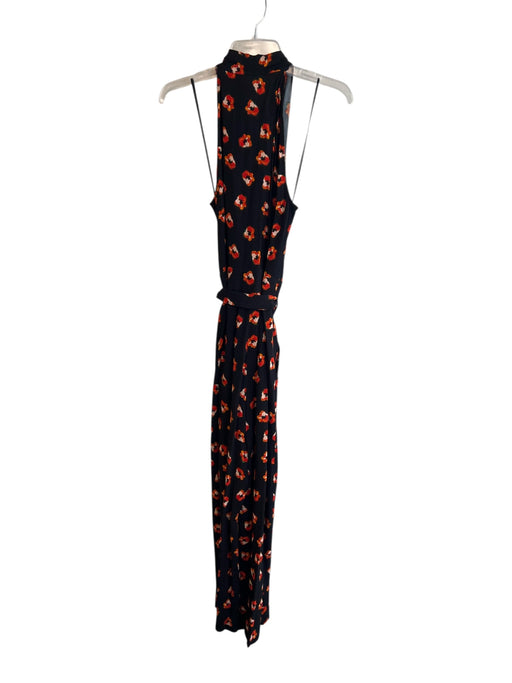 Diane Von Furstenberg Size M Black & Red No Fabric Tag Sleeveless Jumpsuit Black & Red / M