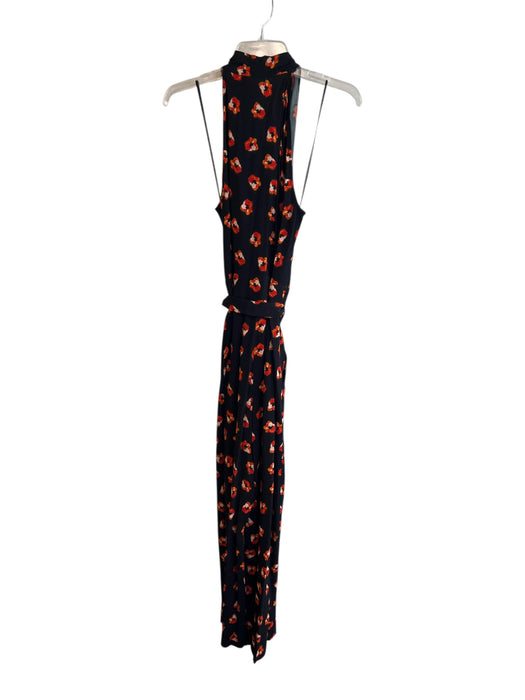 Diane Von Furstenberg Size M Black & Red No Fabric Tag Sleeveless Jumpsuit Black & Red / M