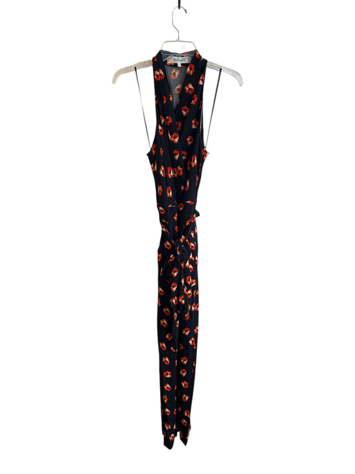 Diane Von Furstenberg Size M Black & Red No Fabric Tag Sleeveless Jumpsuit Black & Red / M