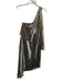 Halston Size 8 Silver Silk Blend One Shoulder Shimmer Side Zip Side Slit Dress Silver / 8