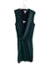 Diane Von Furstenberg Size 8 Green & Black Silk Sleeveless Sequin Dress Green & Black / 8
