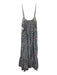 Banjanan Size S Blue, Green, White Cotton Sleeveless Floral Button Up Midi Dress Blue, Green, White / S
