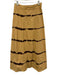 Madison Mathews Size S Beige & Brown Cotton Side Zip Tie Dye Midi Skirt Beige & Brown / S