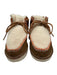 Beek Shoe Size 9 Brown, White, Multi Suede Sherpa Color & Fabric Block Moccasins Brown, White, Multi / 9