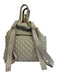 MZ Wallace Taupe Beige Nylon Quilted Drawstring Top Zipper Pockets Backpack Bag Taupe Beige