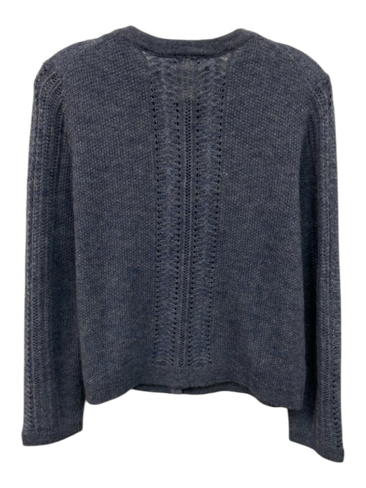 Alex Mill Size M Slate Blue Wool & Cotton Loose Knit Buttons Cardigan Slate Blue / M