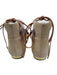 Aquazzura Shoe Size 39.5 Champagne Beige Leather Lace Up embossed Flats Champagne Beige / 39.5