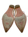 Aquazzura Shoe Size 39.5 Champagne Beige Leather Lace Up embossed Flats Champagne Beige / 39.5