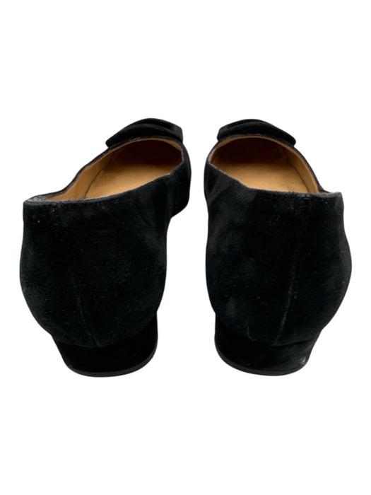 Ann Mashburn Shoe Size 39 Black Suede leather Buckle Square Low Heel Loafers Black / 39