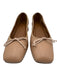 Margaux Shoe Size 39.5 Beige Leather Square Toe Bow Detail Ballet Pumps Beige / 39.5