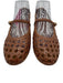 Margaux Shoe Size 39.5 Brown Leather Round Toe Open Weave Buckle Mary Jane Flats Brown / 39.5