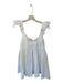 Lulus Size M White Cotton Lace Detail Sleeveless Rouched Mini Dress White / M