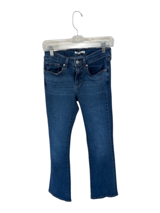 Levis Size 4 Dark Wash Cotton Blend Boot Cut High Waist Zip Fly Jeans Dark Wash / 4