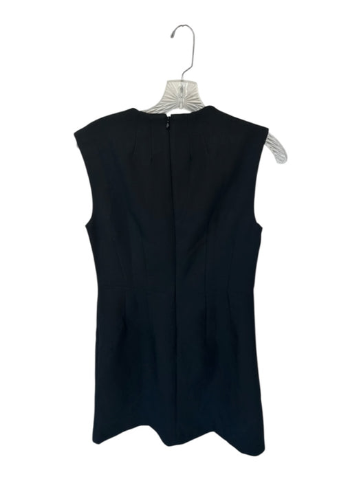 Banana Republic Size 6 Black Polyester Blend Sleeveless Boat Neck Dress Black / 6