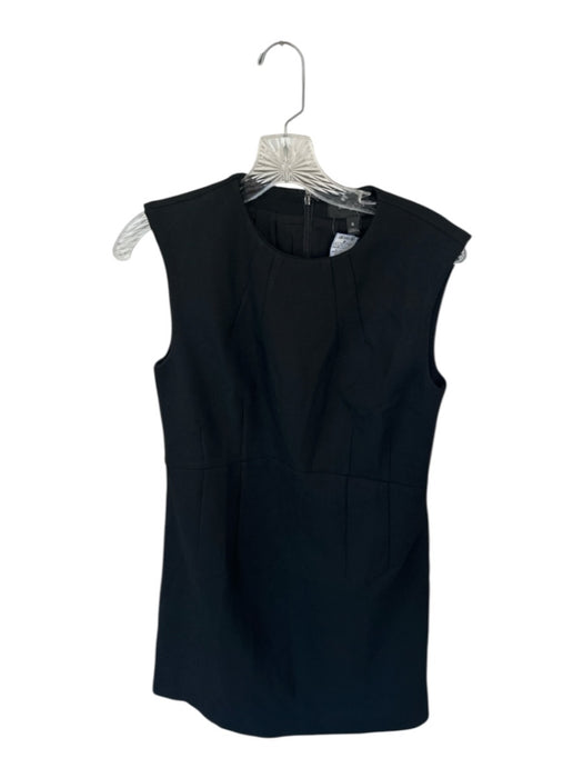 Banana Republic Size 6 Black Polyester Blend Sleeveless Boat Neck Dress Black / 6