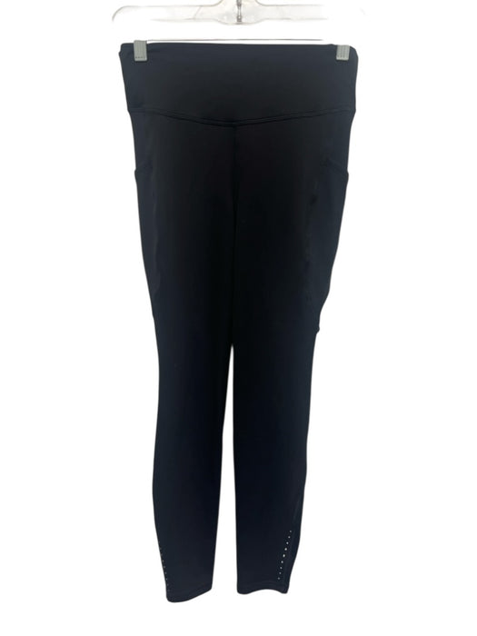 Lululemon Size 6 Black Polyester Blend Elastic Waist High Rise Full Leg Leggings Black / 6