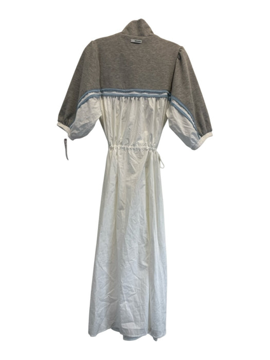 Daily Practice Size Small White, Blue, Red Cotton Short Sleeve Quarter Zip Dress White, Blue, Red / Small