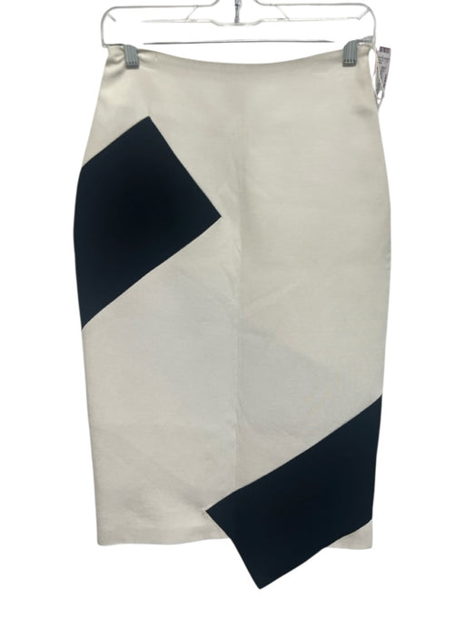 Acler Size 4 Black & White Acetate Blend High Rise Abstract Print Maxi Skirt Black & White / 4