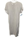 Camilla & Marc Size 2 White Cotton Blend Cap Sleeve Heathered Crew Neck Dress White / 2