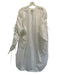 Lee Mathews Size 1 White Cotton Blend Long Sleeve V Neck Drawstring Dress White / 1
