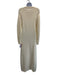 Zimmermann Size 2 Cream White & Navy Blue Cotton Long Sleeve Crochet Knit Dress Cream White & Navy Blue / 2