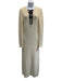 Zimmermann Size 2 Cream White & Navy Blue Cotton Long Sleeve Crochet Knit Dress Cream White & Navy Blue / 2